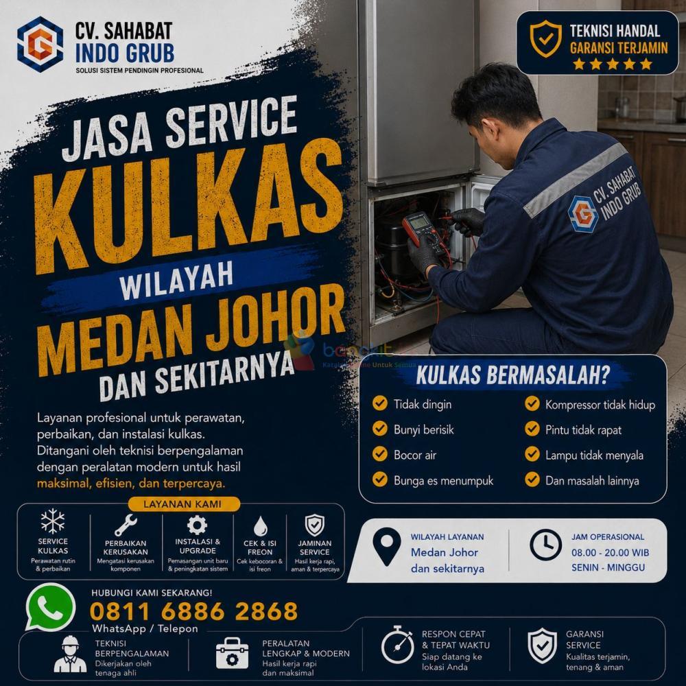 Service Kulkas Medan Johor Terpercaya | Solusi Kulkas Tidak Dingin & Bocor