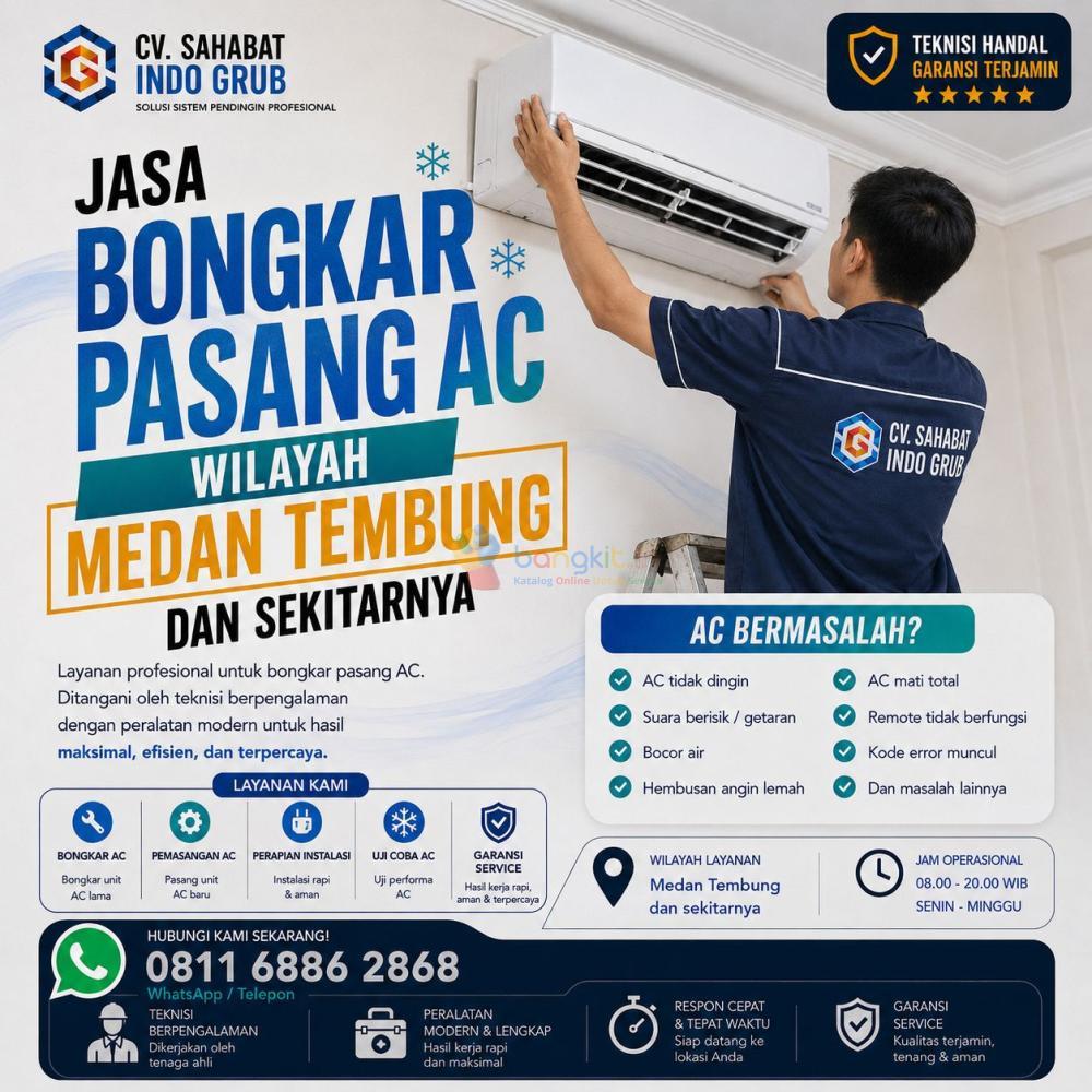 Jasa Bongkar Pasang AC Medan Tembung Terbaik | Cepat, Presisi & Harga Kompetitif