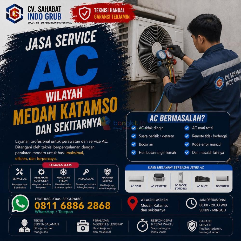 Service AC Medan Katamso Terbaik | Melayani Rumah, Kantor & Ruko