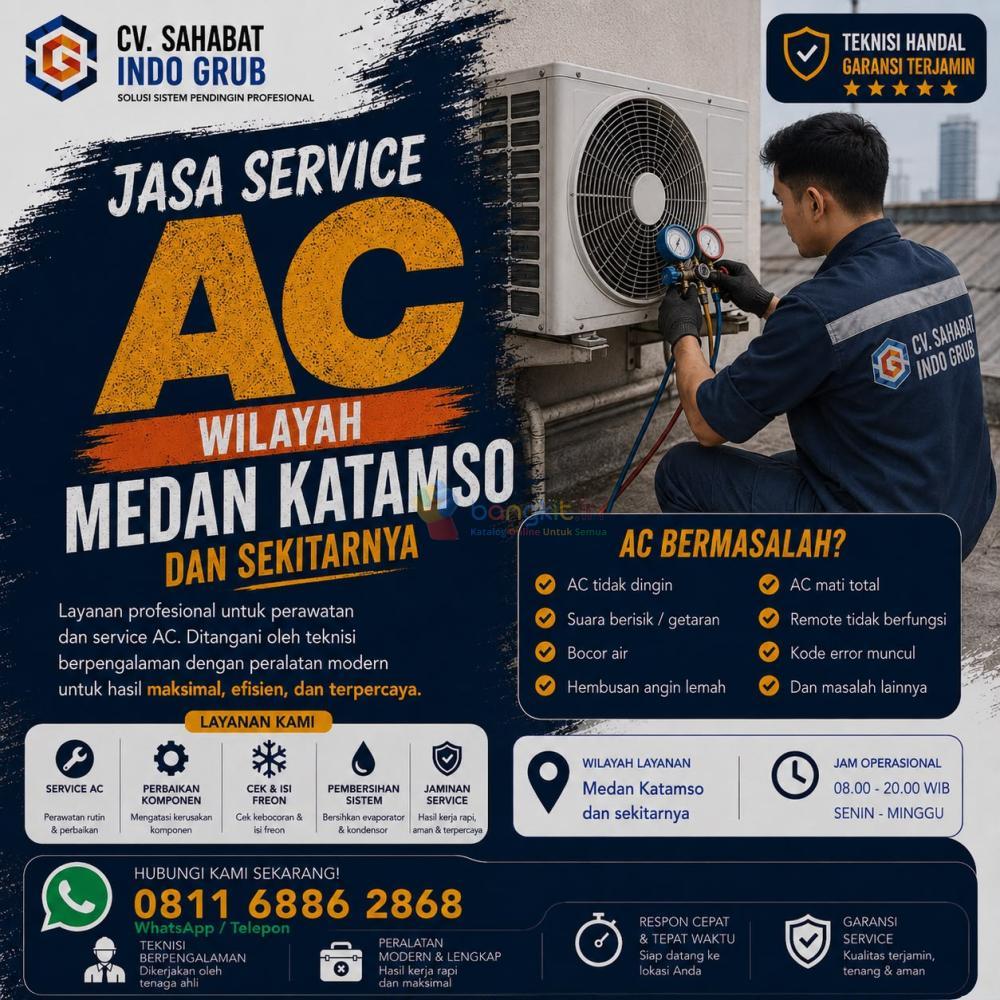 Jasa Service AC Medan Katamso | Teknisi Handal, Respon Cepat & Hasil Berkualitas
