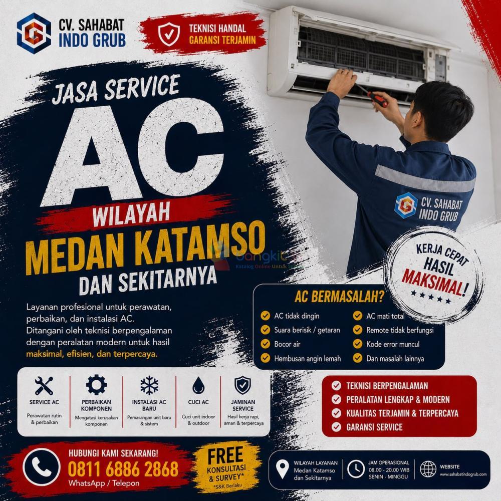 Jasa Service AC Medan Katamso Profesional | Teknisi Berpengalaman & Bergaransi