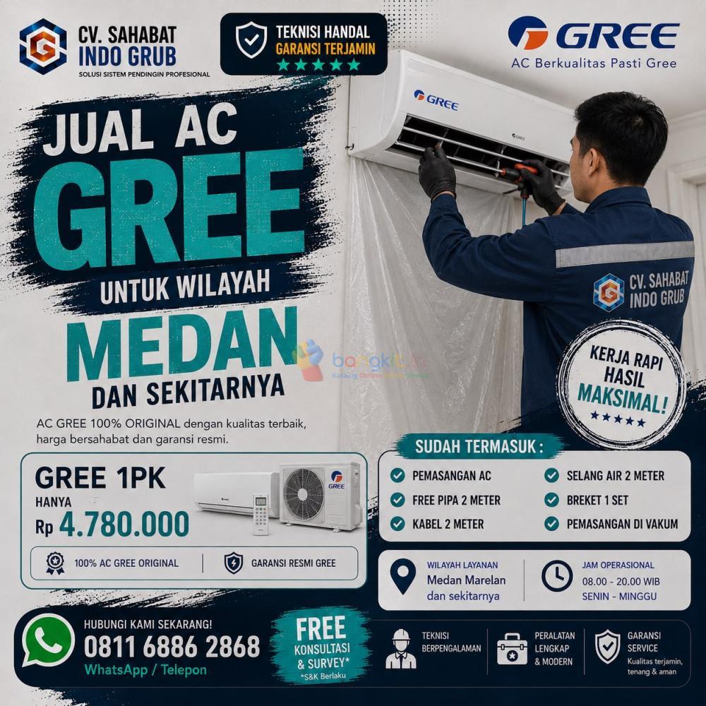 Toko Jual AC Gree 1 PK Medan | Unit Original, Garansi Resmi & Siap Kirim