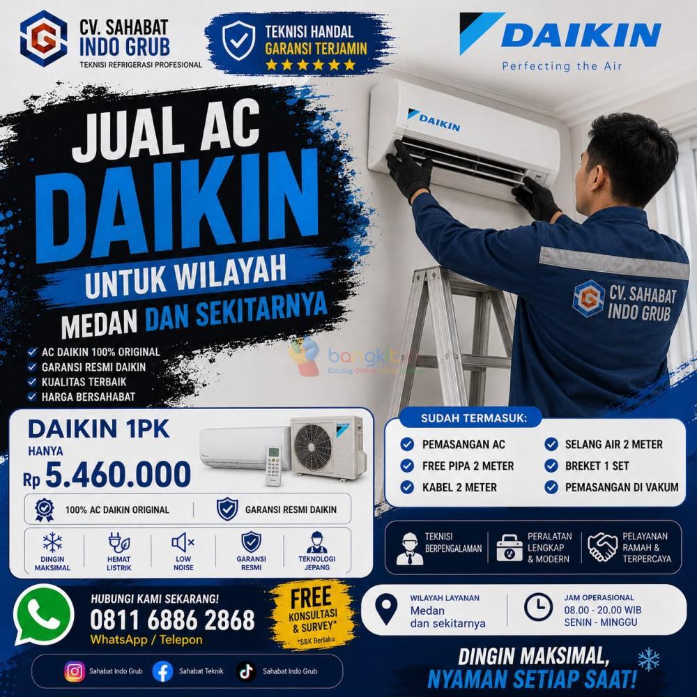 Promo AC Daikin 1 PK Medan dan Sekitarnya | Teknisi Profesional & Harga Terjangkau