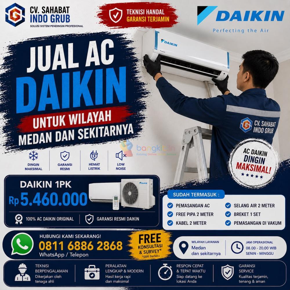 Jual AC Daikin 1 PK Medan dan Sekitarnya | Harga Terbaik & Bergaransi