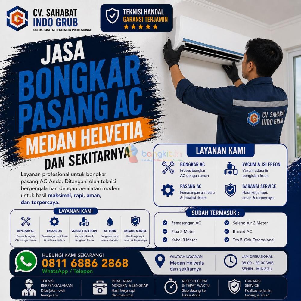 Bongkar Pasang AC Medan Helvetia | Pemasangan Rapi, Cepat & Harga Terjangkau