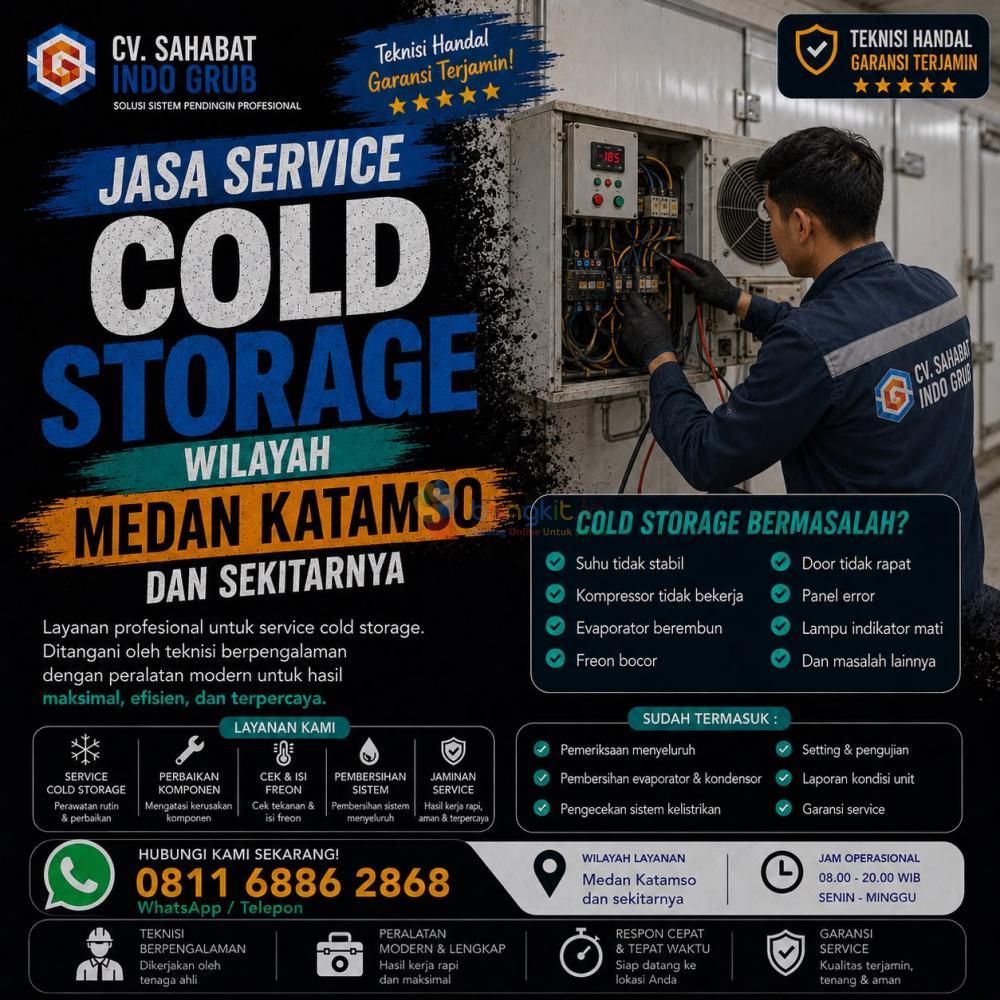 Jasa Service Cold Storage Medan | Respon Cepat, Harga Kompetitif