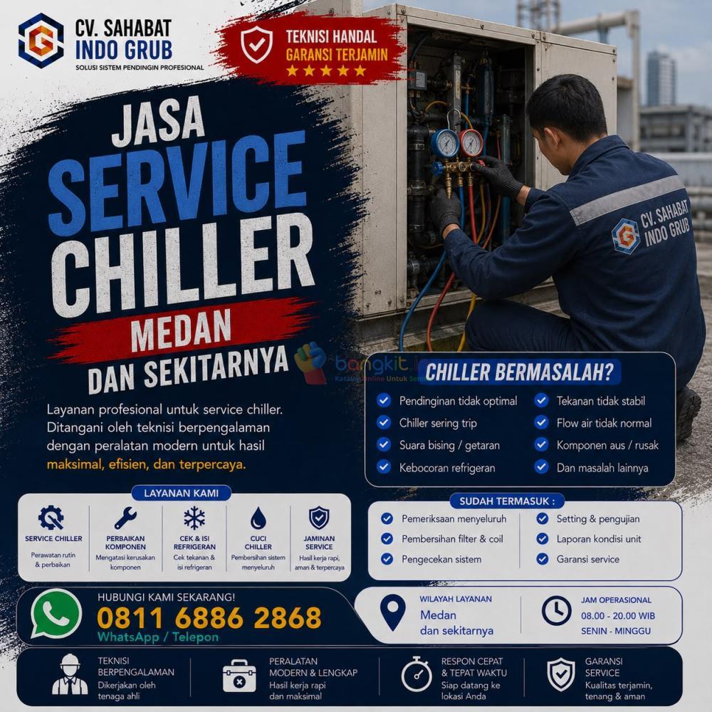 Service Chiller Medan | Ahli Perawatan, Perbaikan & Overhaul Chiller