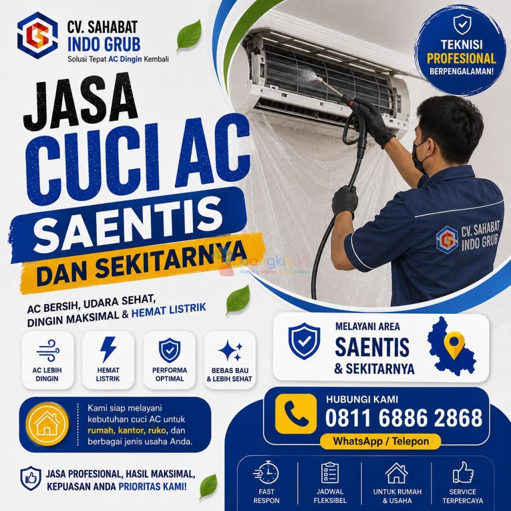 Cuci AC Saentis | Layanan Profesional untuk Semua Merek AC