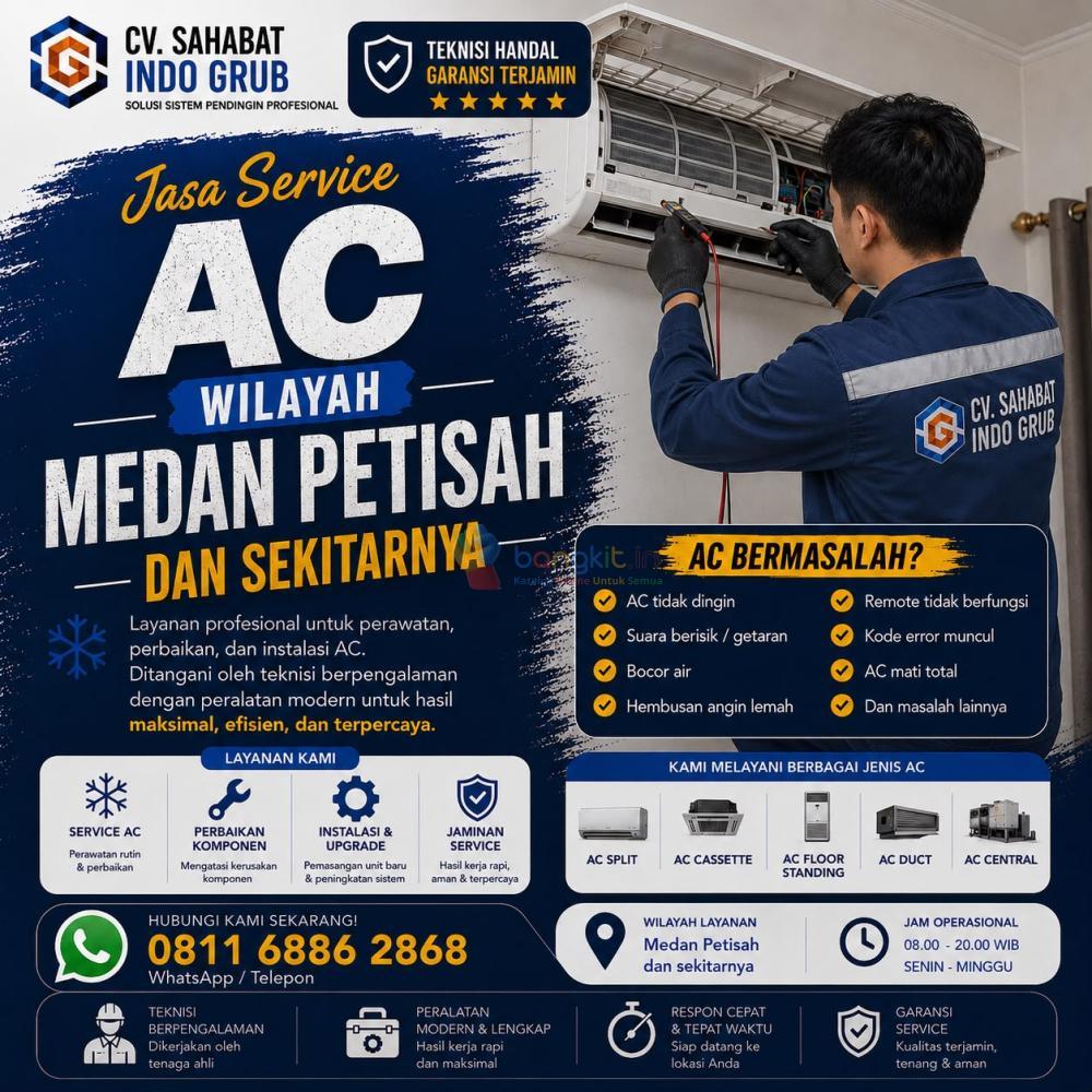 Jasa Service AC Medan Petisah dan Sekitarnya | Harga Kompetitif & Bergaransi
