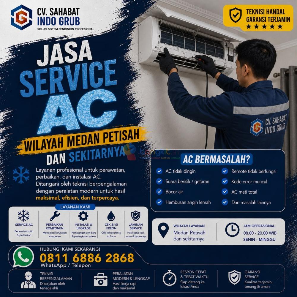 Jasa Service AC Medan Petisah 24 Jam | Cepat, Tepat & Profesional