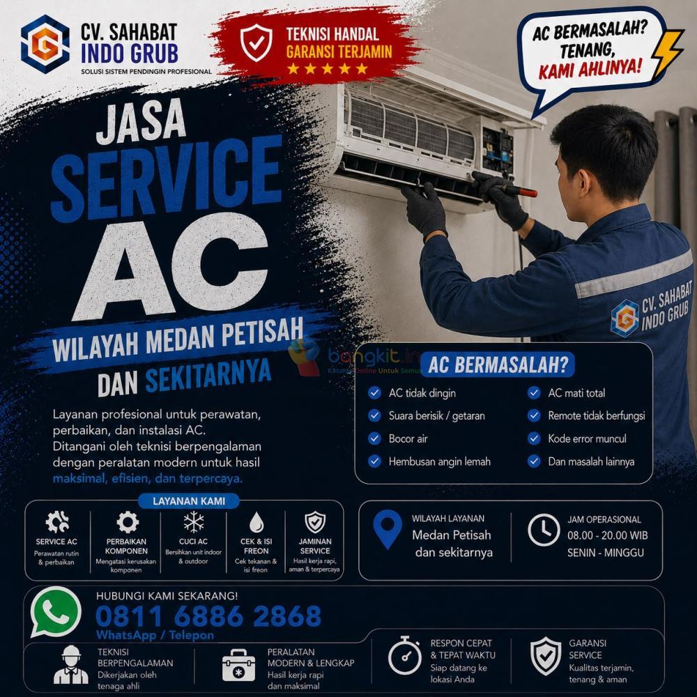 Teknisi Service AC Medan Petisah | Berpengalaman & Siap Panggilan