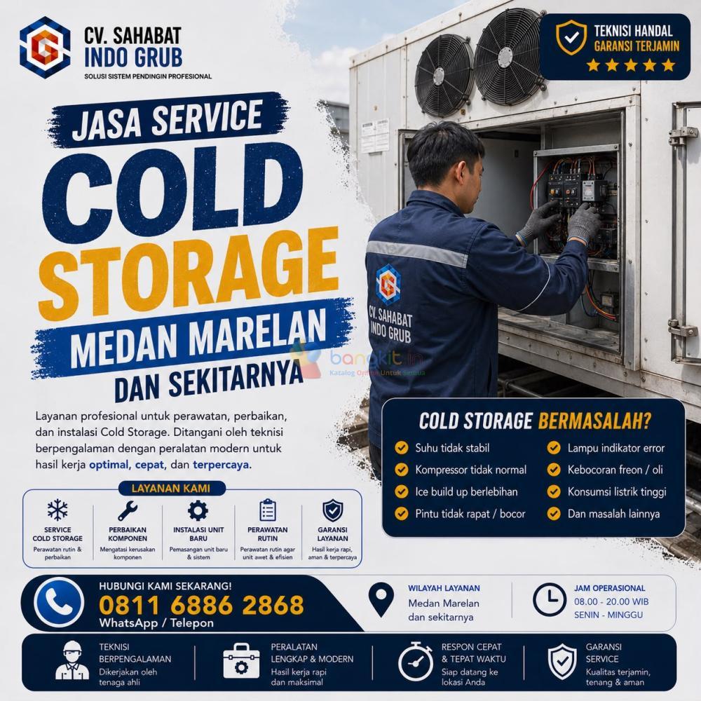 Jasa Service Cold Storage Medan Marelan | Respon Cepat, Hasil Maksimal & Bergaransi