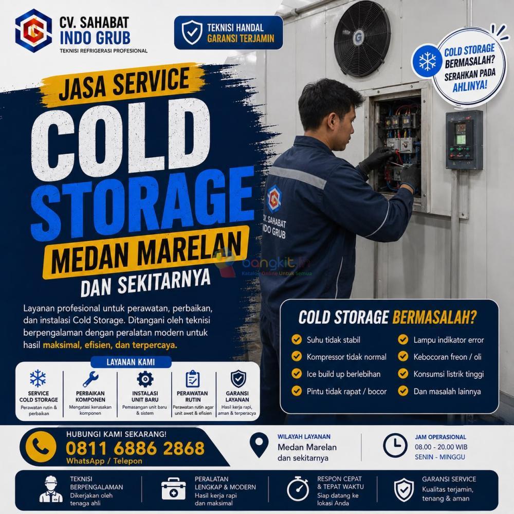 Service Cold Storage Medan Marelan | Perawatan Berkala, Isi Freon & Troubleshooting