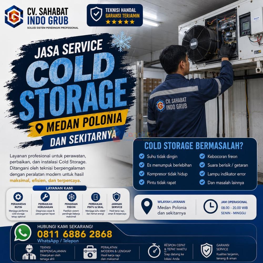 Jasa Service Cold Storage Medan Polonia Terbaik | Teknisi Berpengalaman & Harga Kompetitif