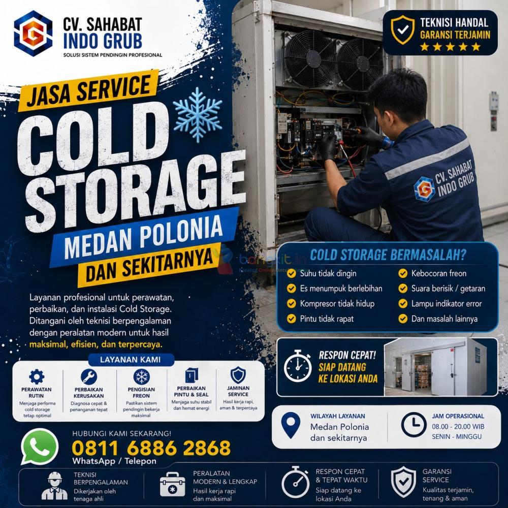 Jasa Service Cold Storage Medan Polonia | Respon Cepat, Hasil Maksimal & Bergaransi
