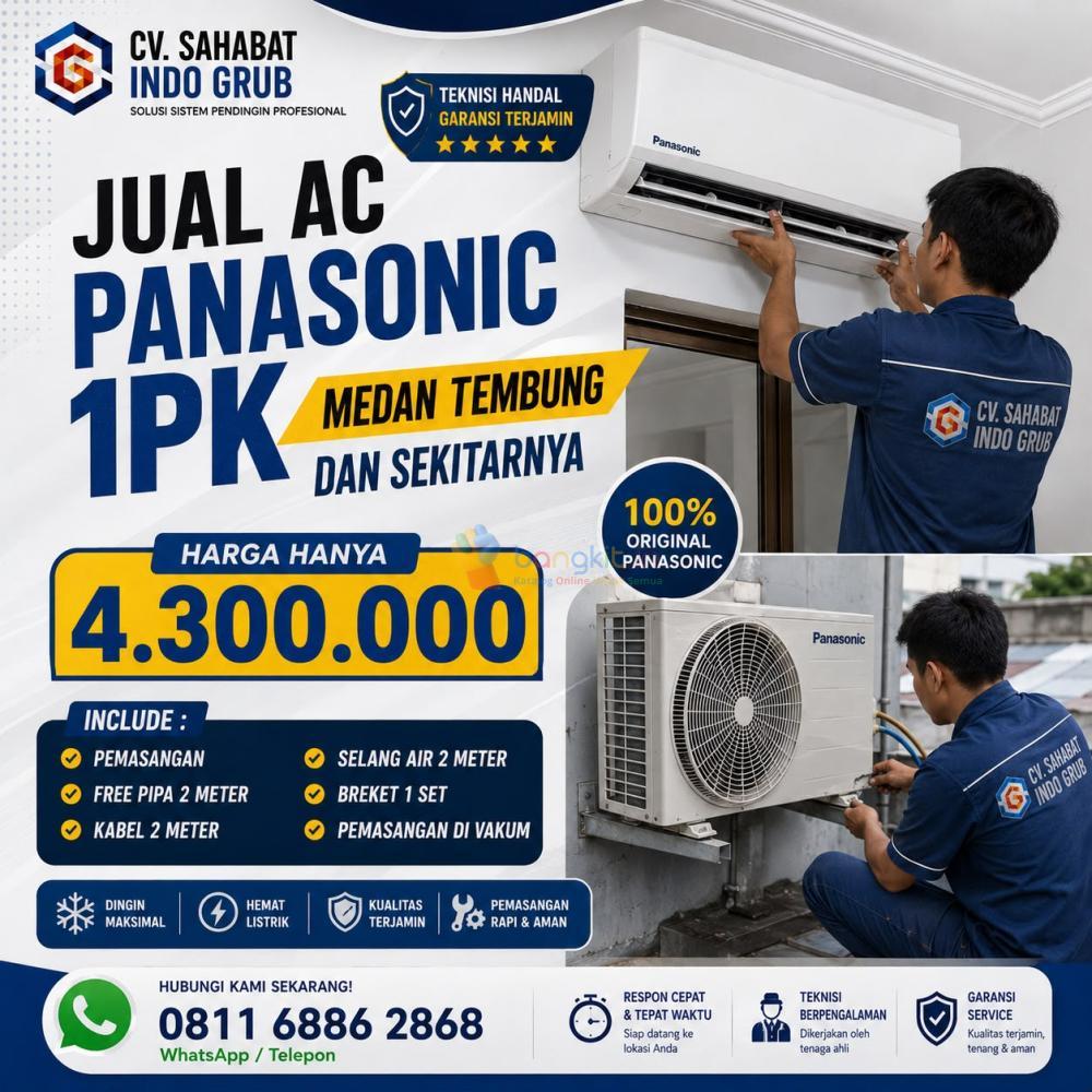 Jual AC Panasonic 1 PK Medan Tembung dan Sekitarnya | Harga Terbaik & Garansi Resmi