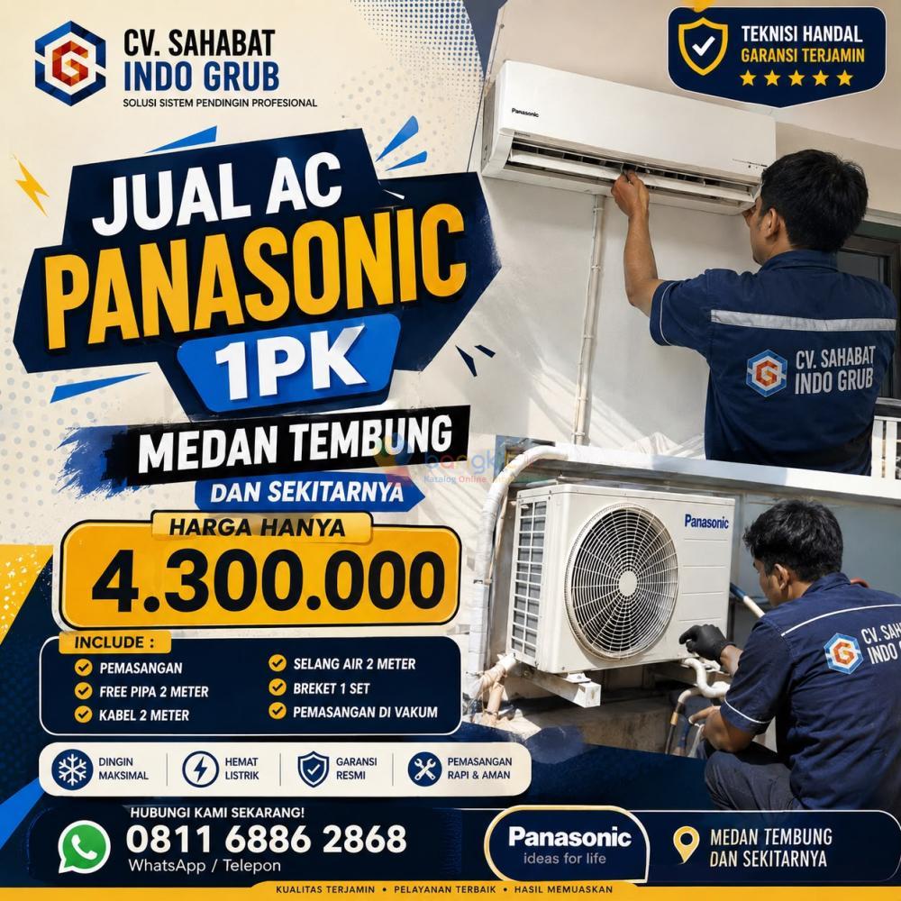 Promo AC Panasonic 1 PK Medan Tembung dan Sekitarnya | Gratis Pemasangan & Bergaransi