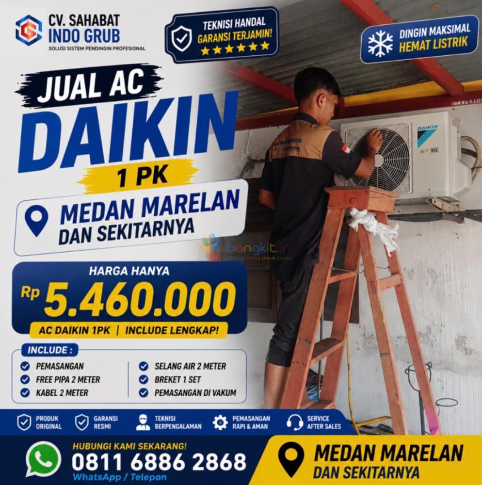 Toko Jual AC Daikin 1 PK Medan Marelan | Unit Original, Hemat Listrik & Siap Pasang