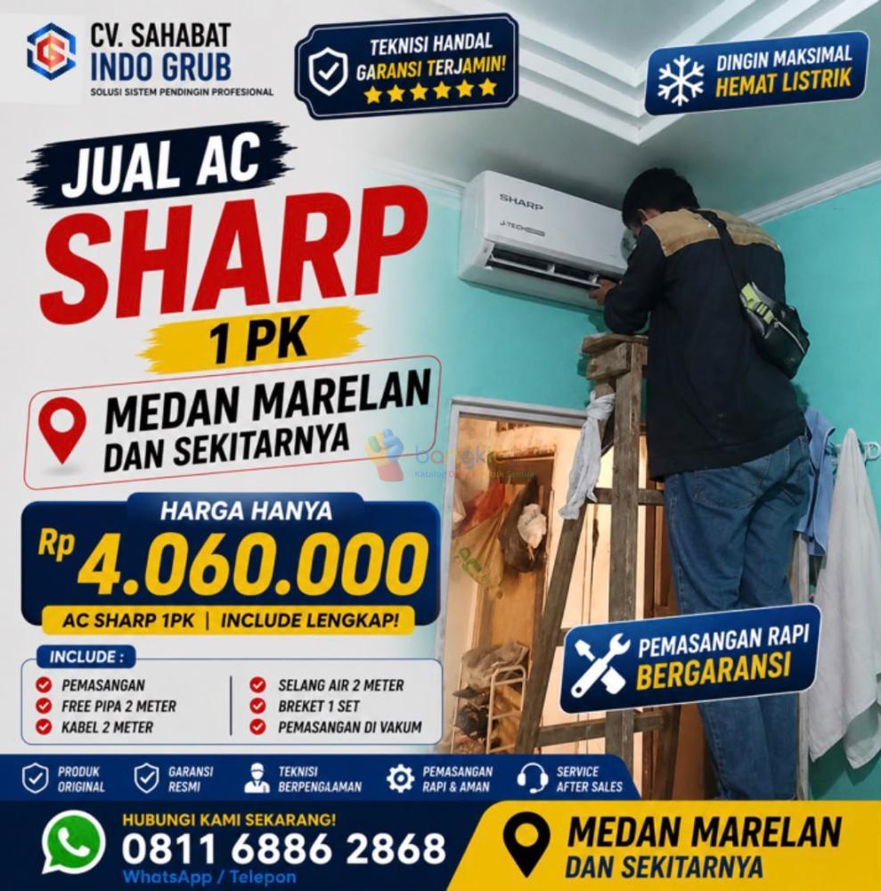 Jual AC Sharp 1 PK di Medan Marelan | Harga Terjangkau, Dingin Maksimal