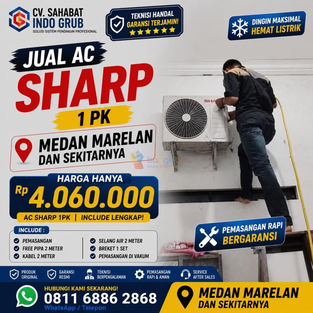 Jual AC Sharp 1 PK Medan Marelan dan Sekitarnya | Harga Terbaik & Garansi Resmi
