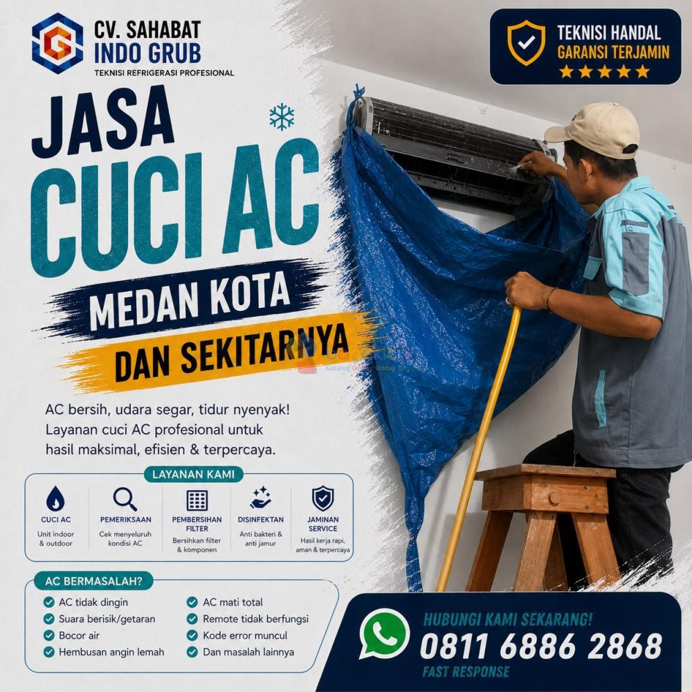 Cuci AC Medan Kota dan Sekitarnya | Layanan Profesional dengan Harga Kompetitif