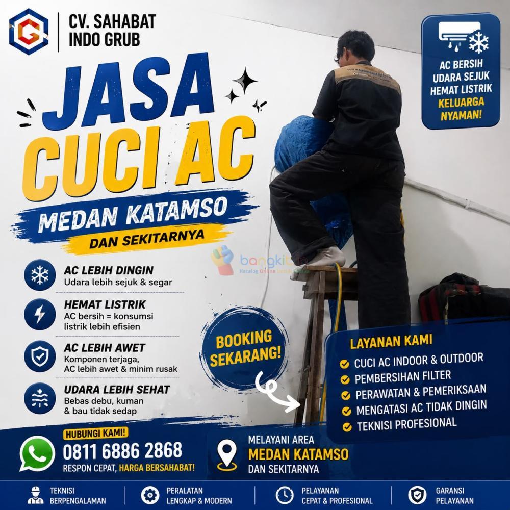 Jasa Cuci AC Medan Katamso Terbaik | Harga Kompetitif & Pelayanan Memuaskan