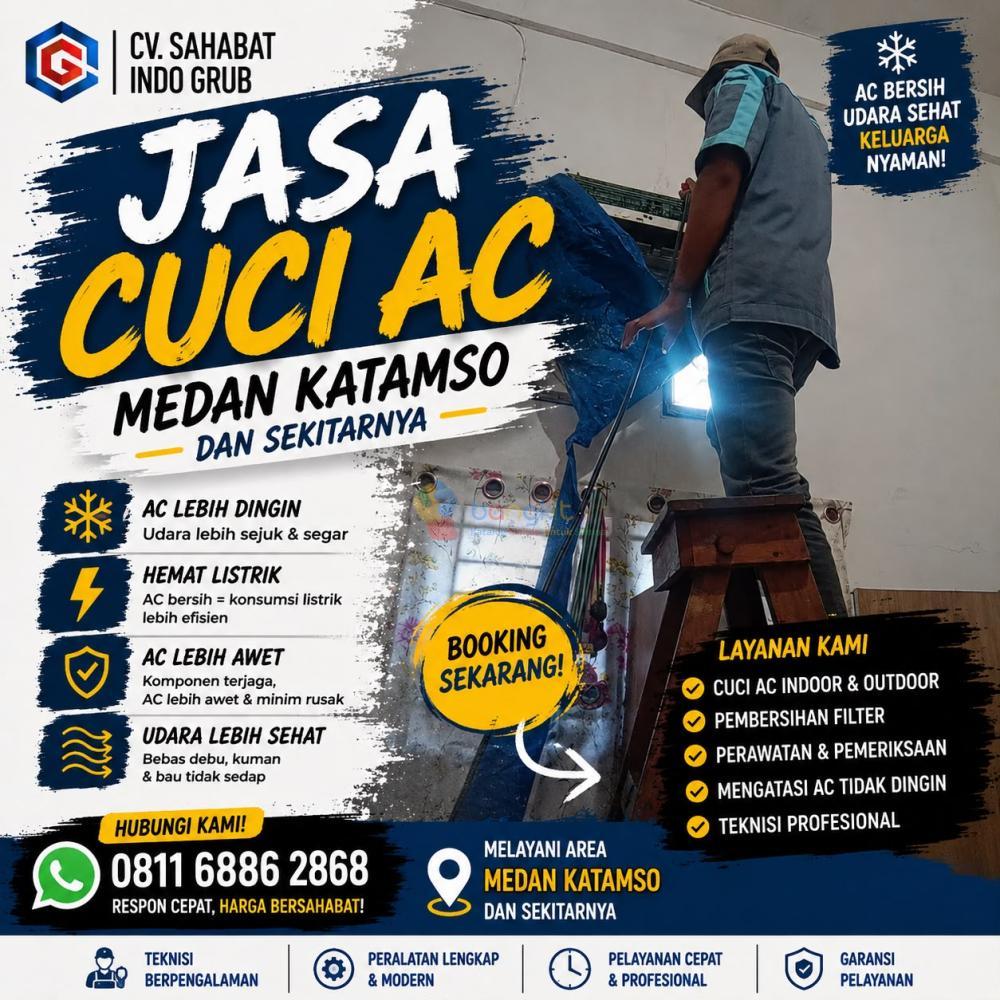 Cuci AC Medan Katamso | Perawatan Berkala Agar AC Lebih Awet & Hemat Listrik