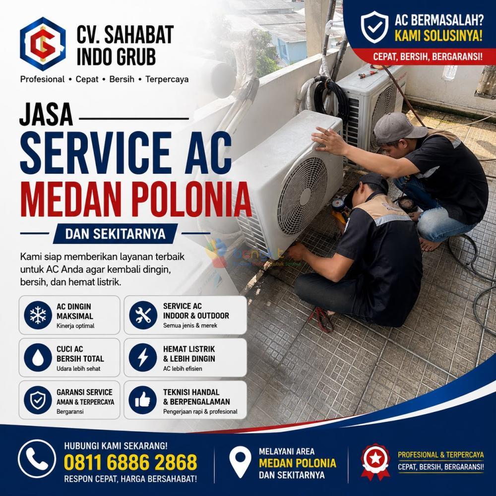 Jasa Service AC Medan Polonia | Semua Merek Gas, Inverter & Non Inverter