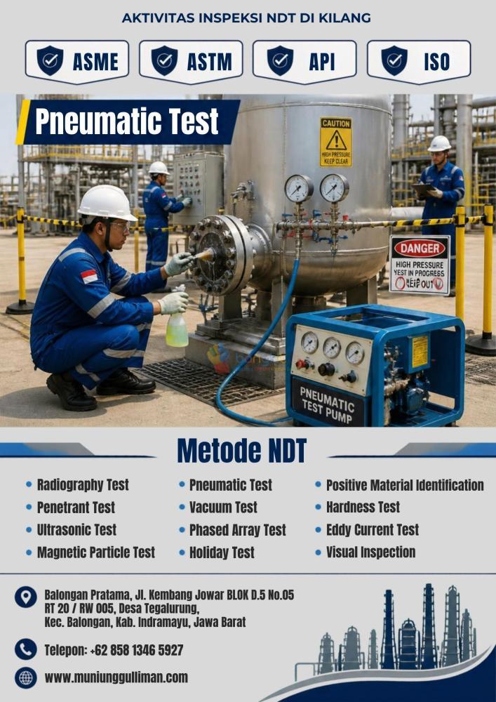 Jasa NDT di Area Bandung untuk Inspeksi Pipa Ultrasonic Test