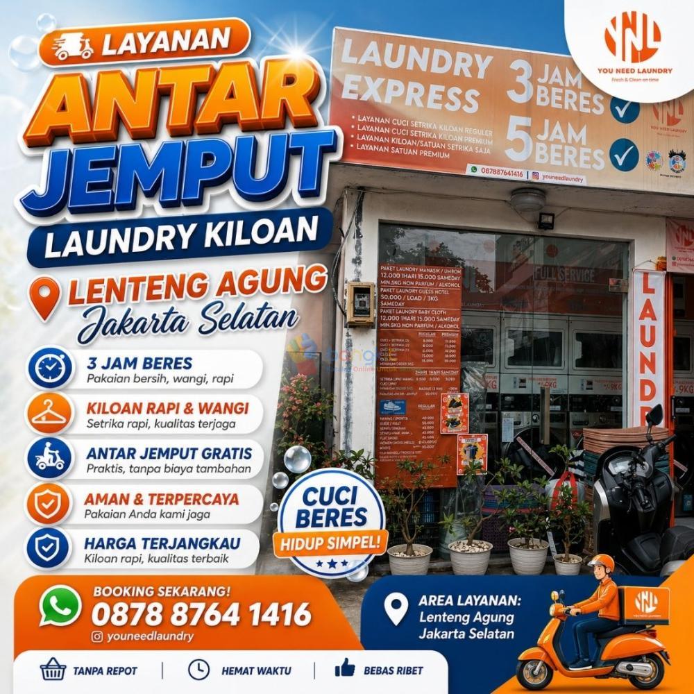 Terjangkau Laundry Kiloan Antar Jemput Lenteng Agung Jakarta Selatan